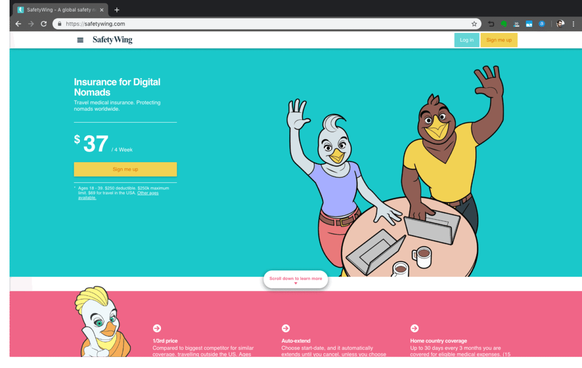 SafetyWing Digital Nomad Insurance screenshot Nomad Insurance Showdown! Safetywing vs World Nomads