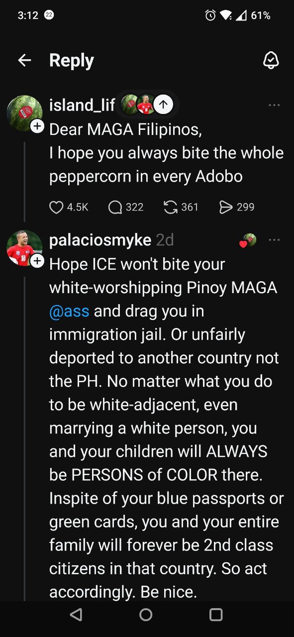 photo 1 2026 02 10 03 14 10 No, Leftist. Stay in America. Fil-Am, That Includes You.