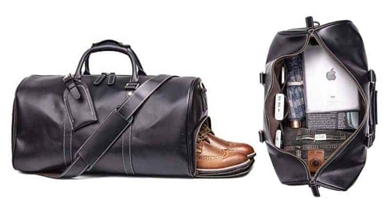 Durable Leather Travel Bags For Men, Duffle Bag Leather